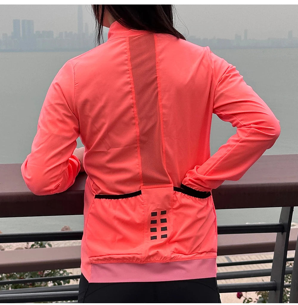 WOSAWE Women's Waterproof Cycling Windbreaker Jacket