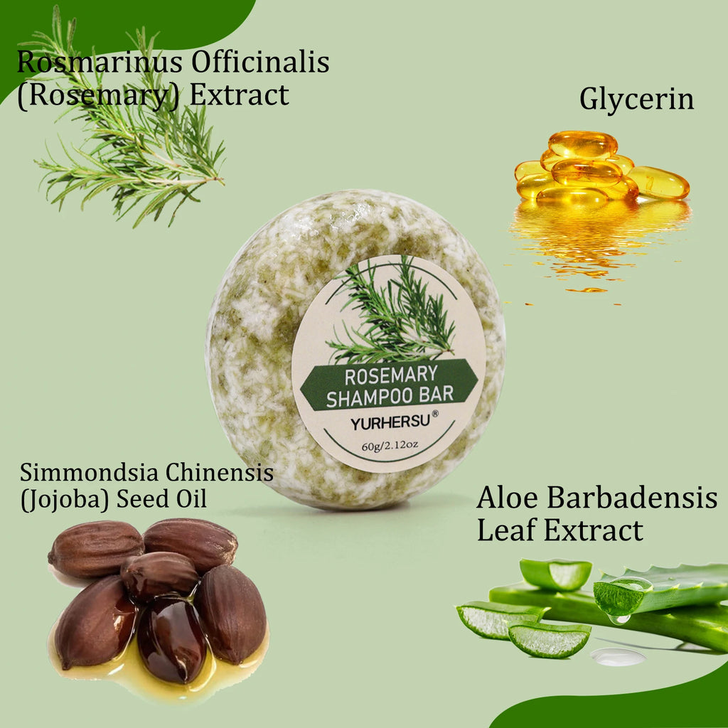 Rosemary Shampoo Soap – Nourishing & Repairing Hair, Unisex, 60g