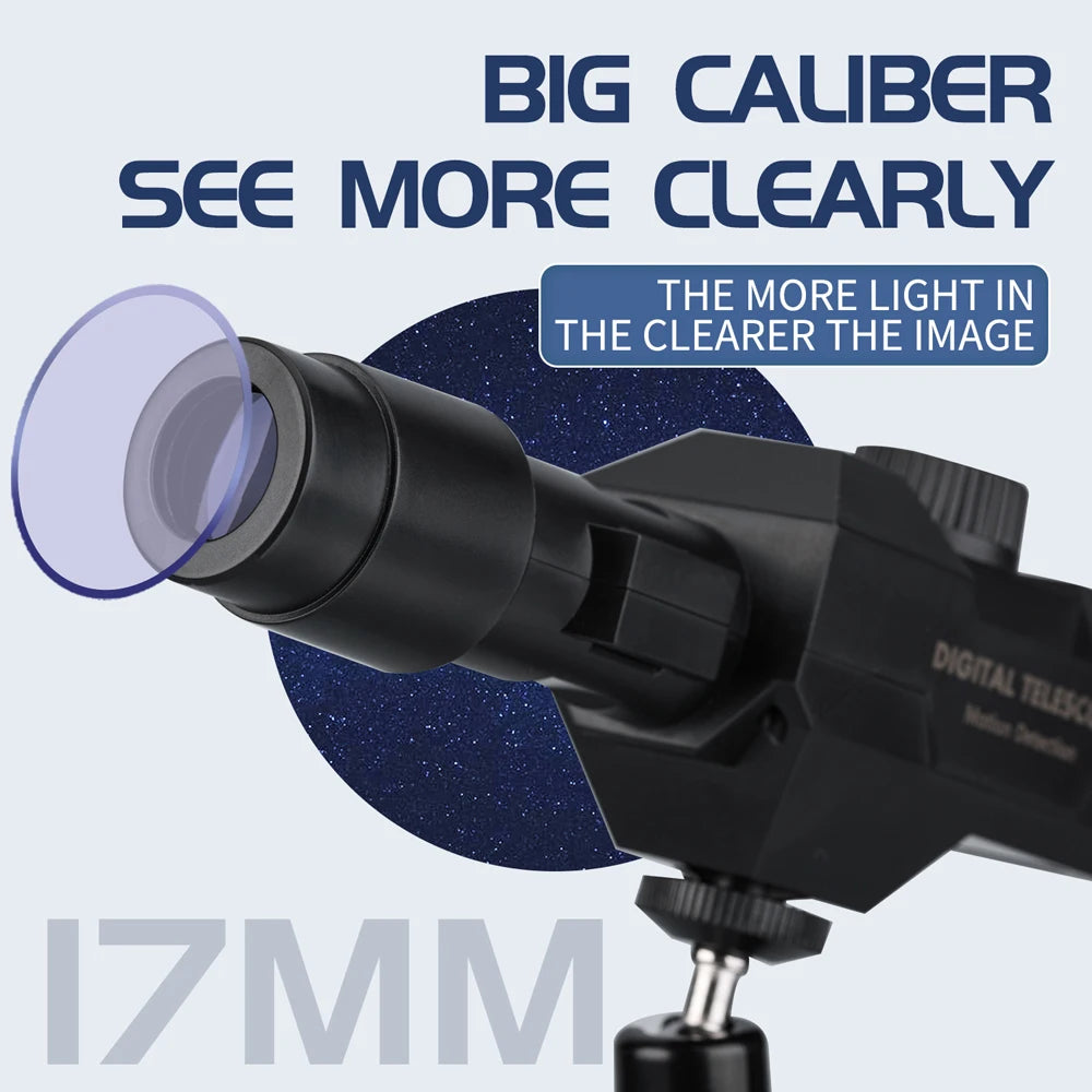 WiFi Digital Telescope 70X Zoom with 2MP Camera & 1080p Video | Mobile Detective Crosshairs Positioning | Lightweight & Portable Design