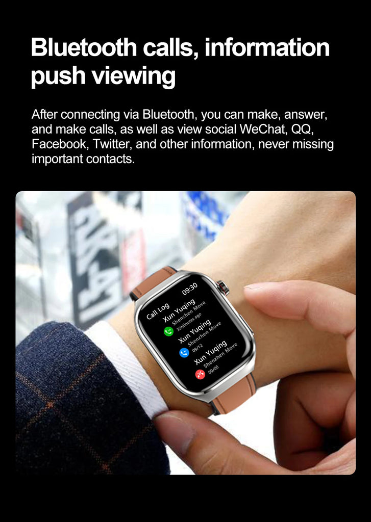 GUHUAVMI Micro Physical Examination Smart Watch with ECG, Uric Acid & Five-Organ Health Monitoring