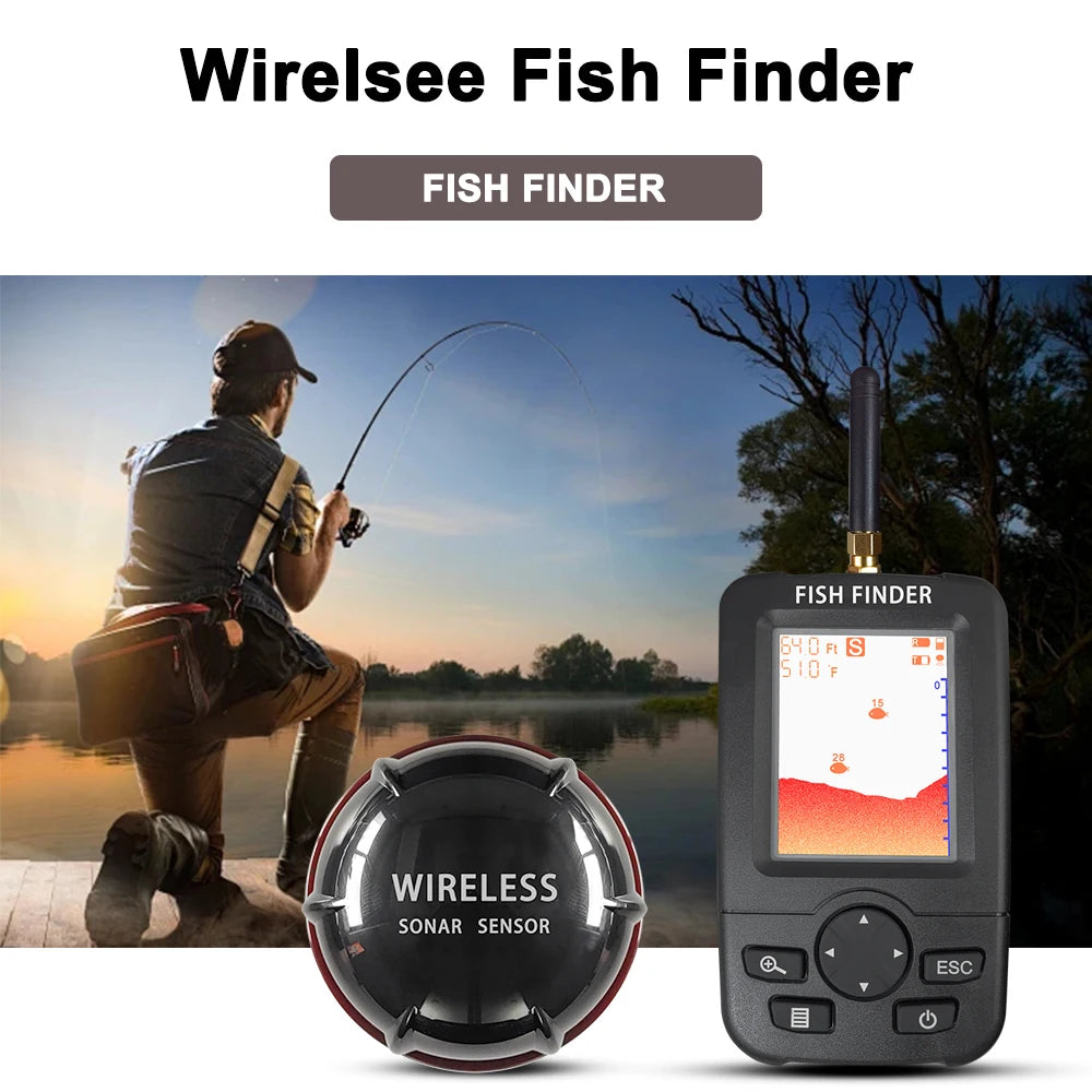 FindFish Portable Wireless Fish Finder XJ01 – Sonar Echo Sounder for Fishing