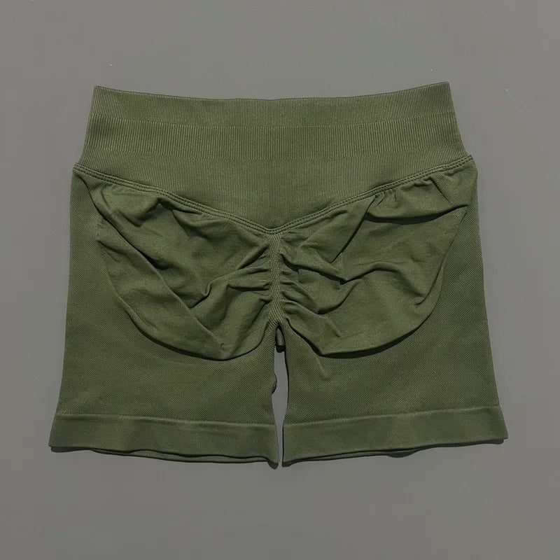 Women High Waist Fitness Shorts – Yoga, Gym, Running Sportswear