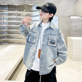 Kids Boys Denim Jacket – Casual Loose Fit Jeans Coat for Spring & Autumn (Ages 5–14) thumbnail 2