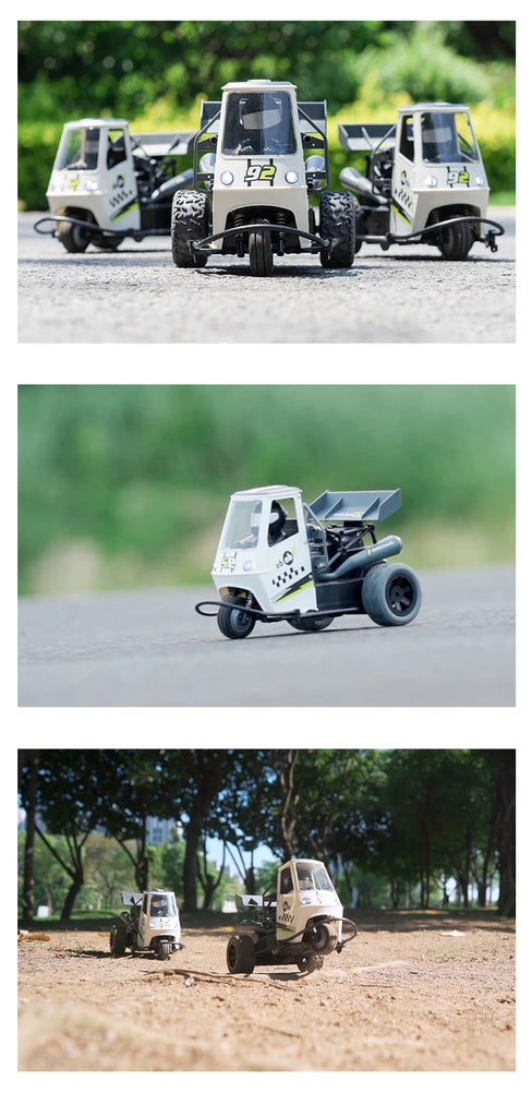 ZWN S810 Three-Wheel RC Car with Lights and Spray – 2.4G High-Speed Electric Remote Control Motorcycle Toy for Kids