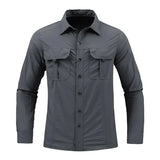Men’s Lightweight Quick-Drying Tactical Shirt – Breathable Military-Style Long-Sleeve Cargo Shirt for Hiking, Camping & Outdoor Adventures thumbnail 13