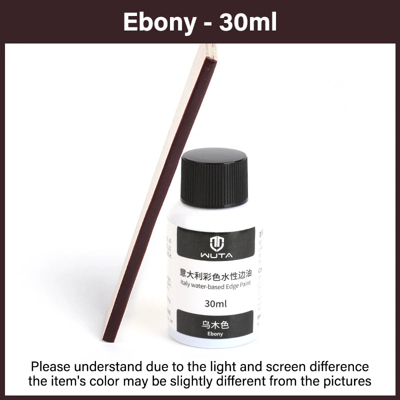 30ml Professional Leather Edge Paint – Italy Imported Water-Based Semi-Gloss Edge Oil, 22 Colors DIY Leather Finish
