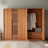 Luxury Modern Wooden Wardrobe with Sliding Doors and Storage Drawers – Nordic Style Bedroom Closet Furniture thumbnail 4