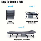 Portable Folding Lunch Break Camp Bed – Multifunctional Adjustable Leisure Recliner thumbnail 5