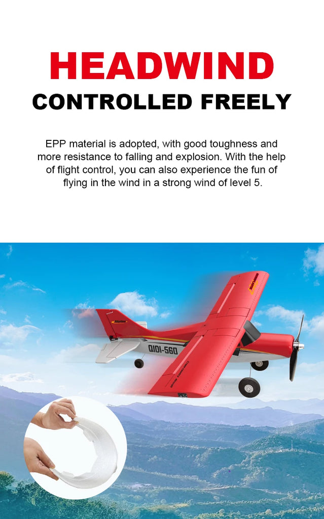 Qidi560 Moore M7 Off-Road RC Plane 4CH Brushless Remote Control Fixed Wing Aircraft – EPP Foam Model