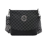 Retro M Letter Crossbody Handbag for Women – PU Leather Bucket Style Messenger Bag thumbnail 20