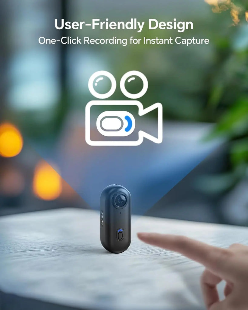 4K Mini Body Camera 1080P Wearable Recorder with 128GB Support and Rotatable Clip