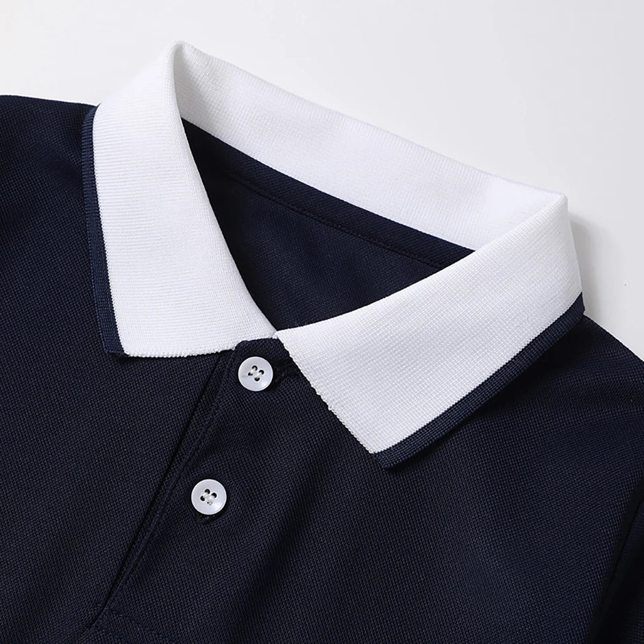 Children's Summer Color Matching Polo Shirt – Casual Short Sleeve Top for Boys & Girls
