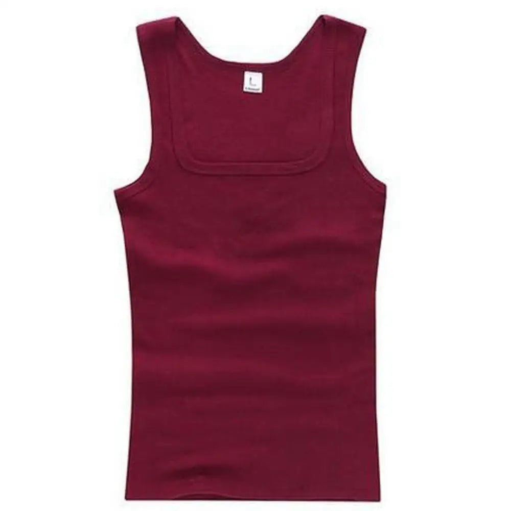 Men’s Sleeveless Cotton Fitness Tank Top – Breathable Summer Gym Vest