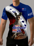 Men’s Australia Flag Graphic T-Shirt – Casual Short Sleeve Crew Neck Tee thumbnail 4