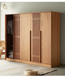 Luxury Modern Wooden Wardrobe with Sliding Doors and Storage Drawers – Nordic Style Bedroom Closet Furniture thumbnail 25
