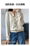 100% Cotton Women’s O-Neck Solid Cardigan – Luxury Designer Pullover thumbnail 10