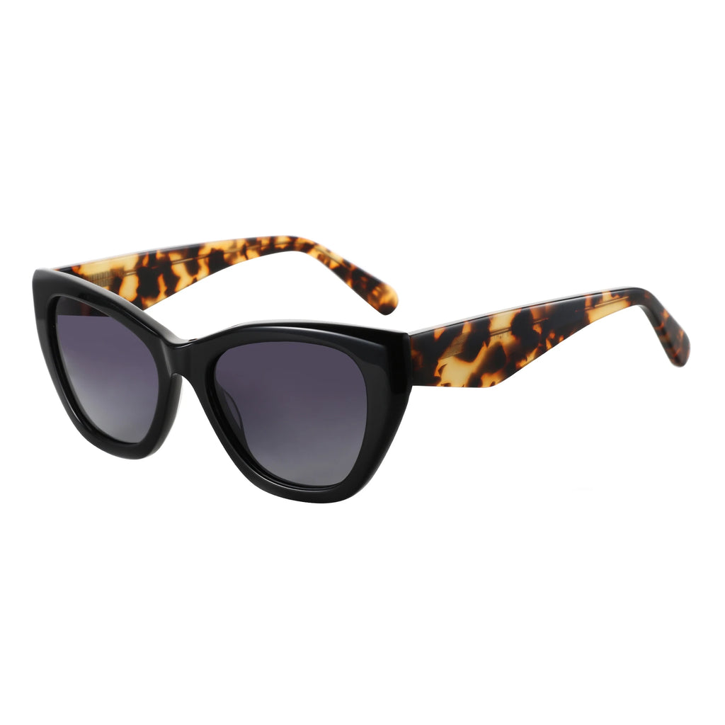 ZENOTTIC Butterfly Polarized Prescription Sunglasses Handmade Acetate Square Optical Shades for Women – Custom Myopia, Hyperopia & Astigmatism Lenses