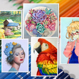 72/120/180/260 Color Lead Pencil Set – Vibrant Watercolor-Style Erasable Art Pencils for Artists & Beginners thumbnail 3