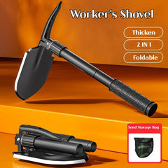 1pc Outdoor Small Foldable Camping Shovel – Multifunctional Hiking & Entrenching Tool