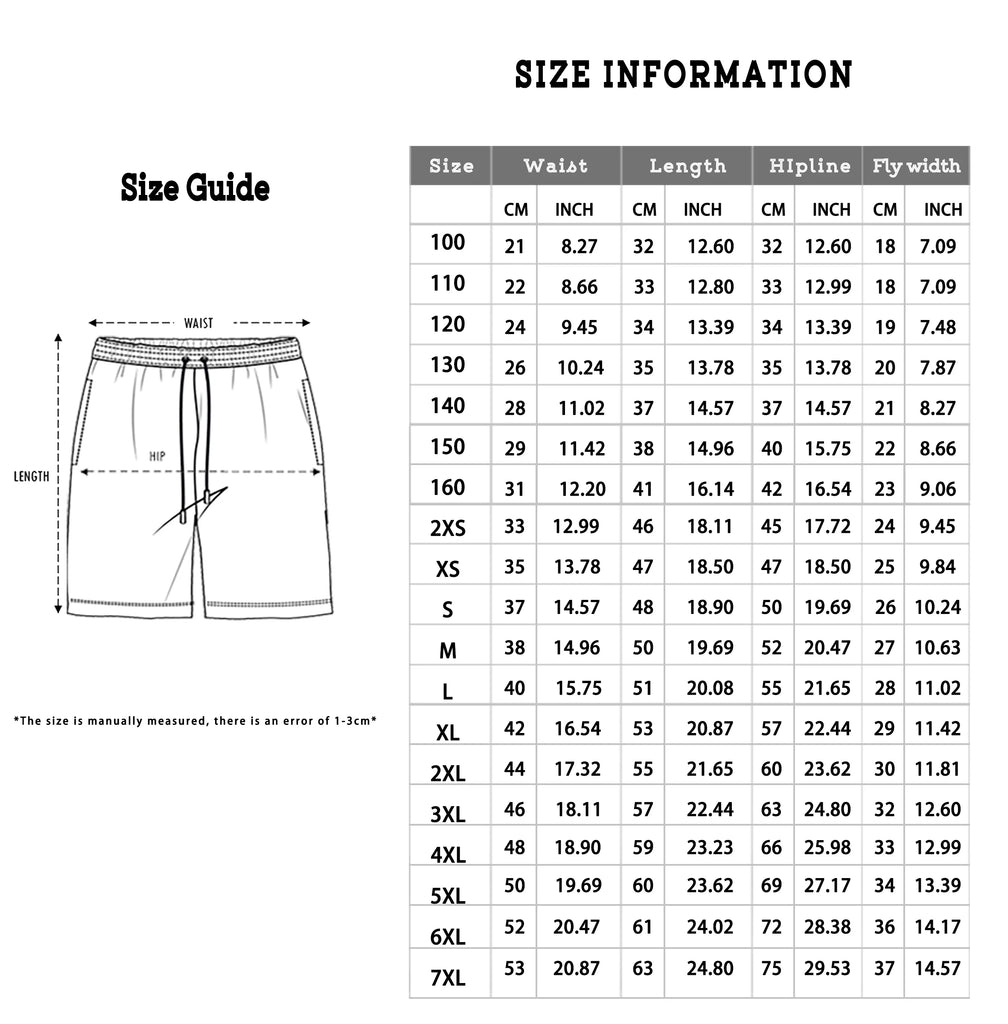 Men's 3D Shark Print Swim Shorts – Beach Board Shorts for Men & Kids