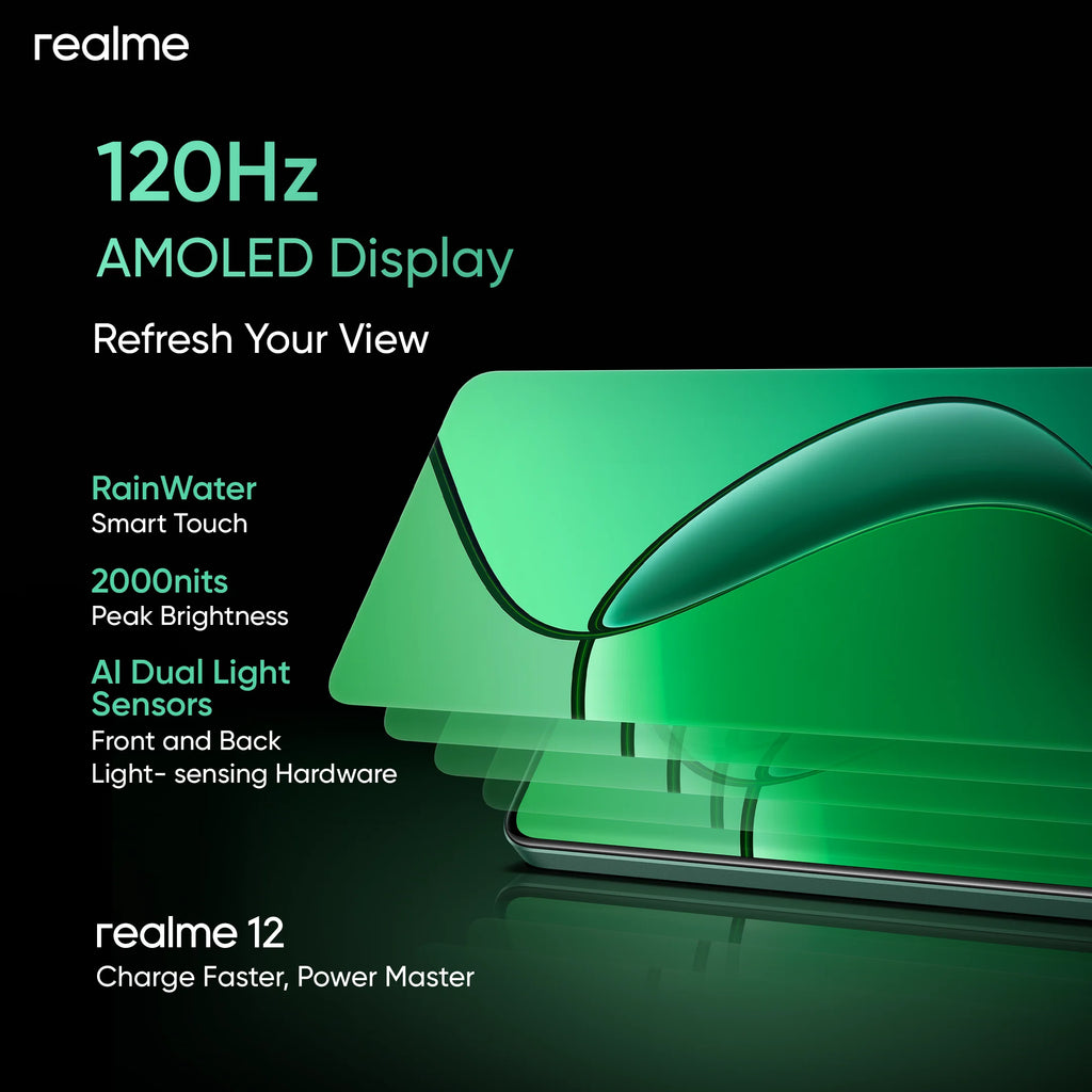 realme 12 4G Smartphone 50MP Sony OIS Camera Snapdragon 685 6.67" 120Hz AMOLED 67W Charge NFC