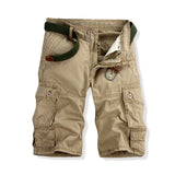 Men’s Vintage Denim Cargo Shorts – Distressed Knee-Length Summer Shorts thumbnail 8