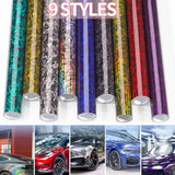 300cm High Gloss Forged Carbon Fiber Vinyl Wrap Film – Black, Gold, Silver, Red – 30/50cm Width PVC Car Hood Adhesive Sticker thumbnail 1