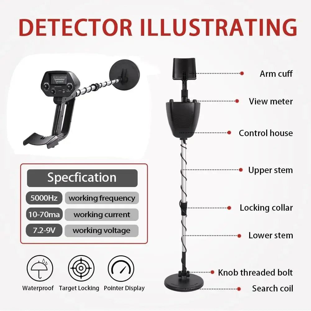 MD4030 Professional Underground Metal Detector – High-Accuracy Gold & Treasure Detection Tool