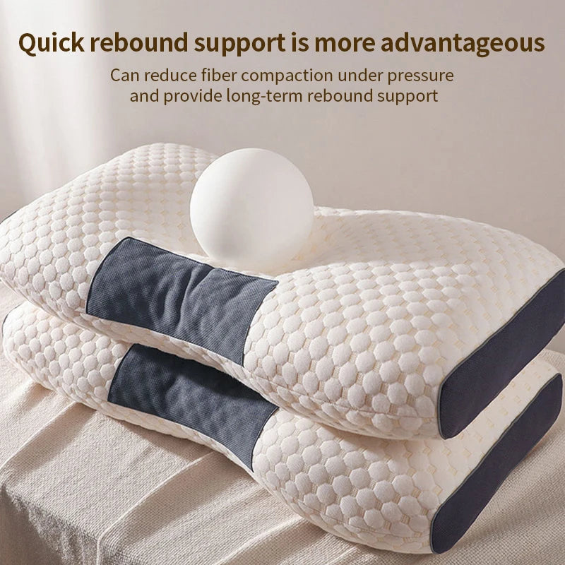 Neck Pillow for Sleep and Cervical Support – Orthopedic SPA Massage Pillow with Soybean Fiber