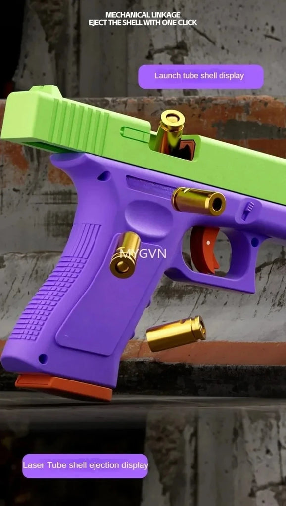 Multi‑Functional Soft Bullet Laser Toy Pistol with Shell Ejection & Double Firing Mode