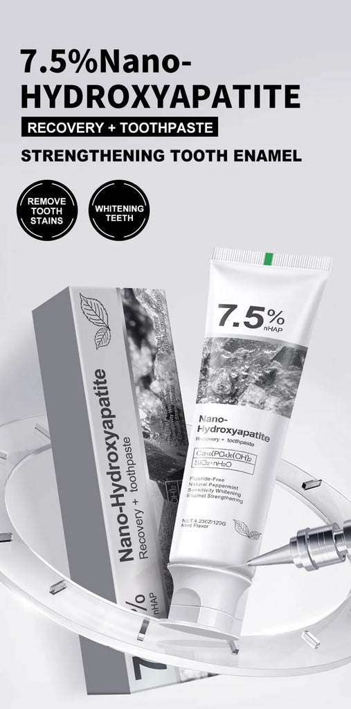 7.5% Hydroxyapatite Probiotic Whitening Toothpaste 120g – Enamel Repair & Breath Freshening for Adults