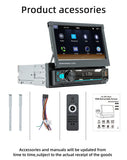 1Din 7'' Retractable Car Stereo with Wireless CarPlay & Android Auto, Bluetooth, FM, USB, AUX thumbnail 7