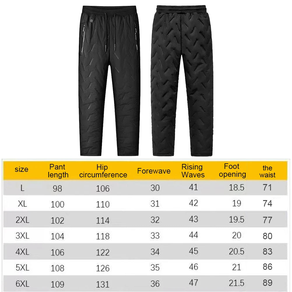 Unisex Heated Pants with 10 Heating Zones | USB Electric Thermal Trousers for Winter Outdoor Sports | Waterproof & Adjustable