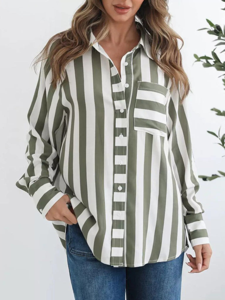 Striped Button-Down Shirt