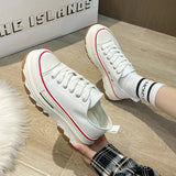 Round Toe Platform Canvas Sneakers thumbnail 4