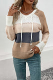 Perfee Color Block Drawstring Hooded Sweater thumbnail 3