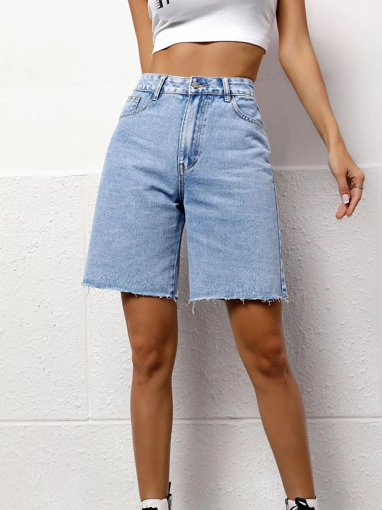 High Waist Denim Shorts