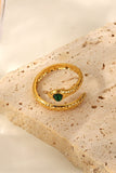 Snake Charmer Malachite Snake-Shaped Bypass Ring thumbnail 5