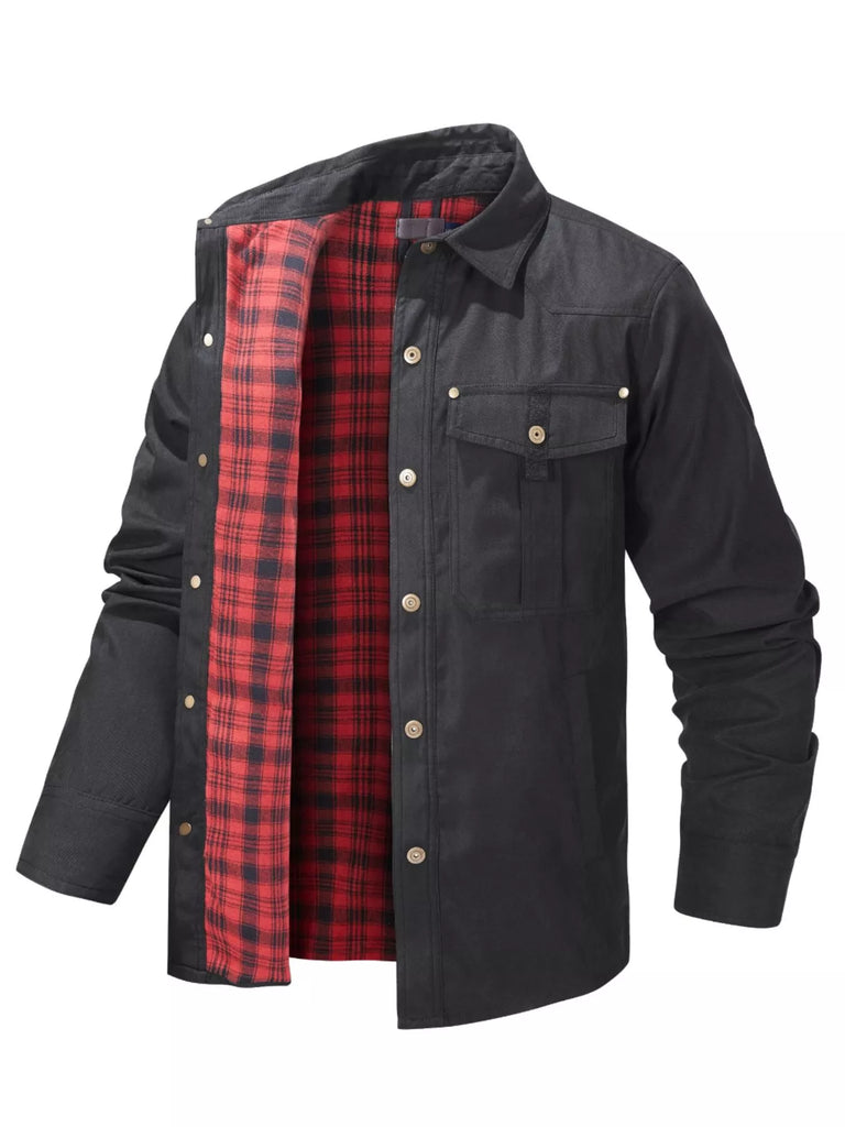Men's Snap Down Long Sleeve Jacket