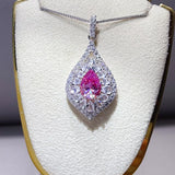 2 Carat 925 Sterling Silver Moissanite Pendant Necklace thumbnail 1