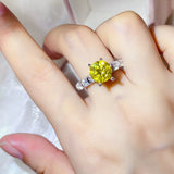 3 Carat 925 Sterling Silver Moissanite Ring thumbnail 3