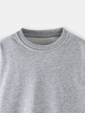 Children's Casual Solid Color Crew Neck Sweatshirt thumbnail 8