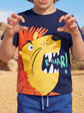 Children's Lion Graphic Round Neck T-Shirt thumbnail 1