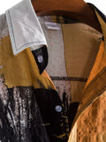 Men's Plus Size Color Block Button Up Shirt thumbnail 7