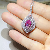 2 Carat 925 Sterling Silver Moissanite Pendant Necklace thumbnail 2