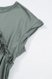 Frilled Gathered Seam Round Neck T Shirt Dress thumbnail 10