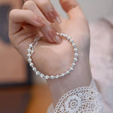 925 Sterling Silver Beaded Bracelet thumbnail 1