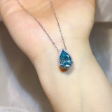5 Carat 925 Sterling Silver Moissanite Pendant Necklace thumbnail 2
