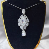 3 Carat 925 Sterling Silver Moissanite Pendant Necklace thumbnail 4
