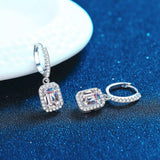 1 Carat 925 Sterling Silver Moissanite Drop Earrings thumbnail 1